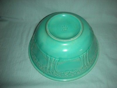 Homer Laughlin Appletree Aqua 9 1/4 wide Mixing Bowl  