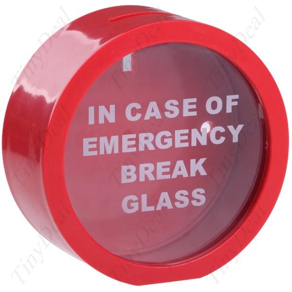 BREAK GLASS Style Coin Change Piggy Bank HHI 23155  