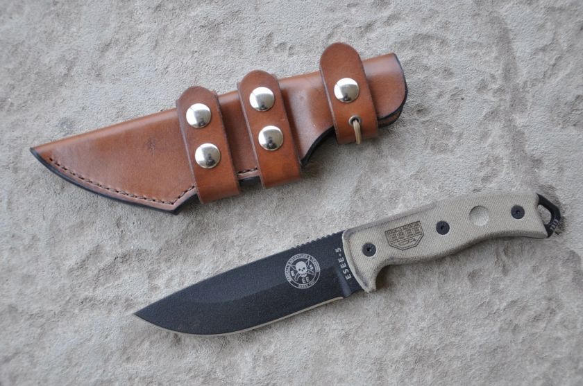 Esee 5 Custom Build Horizontal Scout Mount Leather Sheath  