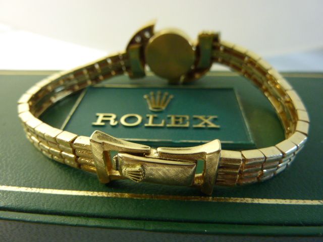 ROLEX PERSONALLY EXCLUSIVE 14K DIAMOND & PLATINUM UNIQUE LADIES 