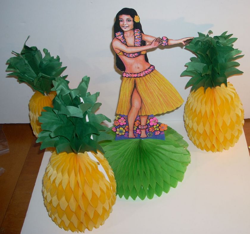 Vintage Beistle Crepe Paper Hawaiian Decorations  