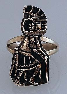 Native American Hopi Deer Kachina Ring Size 6  