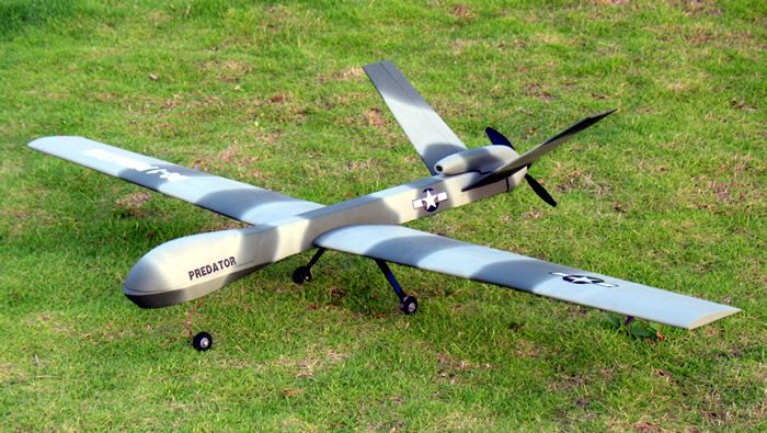UAV 63 Drone Electric RC R/C Airplane Plane Biplane Balsa ARF Grey 