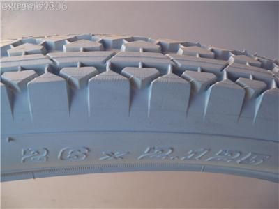 Pair 26X2.125 All WHITE Beach Cruiser Bicycle Tires  