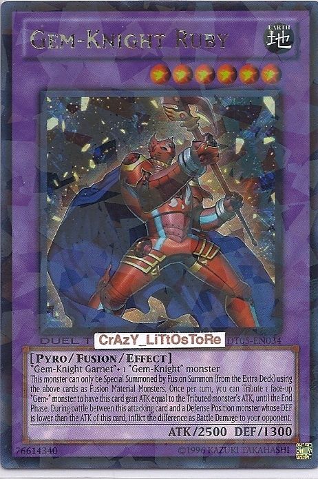 GEM KNIGHT RUBY DUEL TERMINAL ULTRA RARE NEW DT05 EN034  