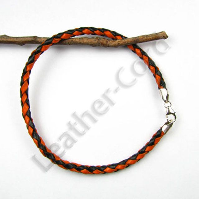 LEATHER CORD BOLO BRACELET 3.0mm CUSTOM COLOR & SIZE  