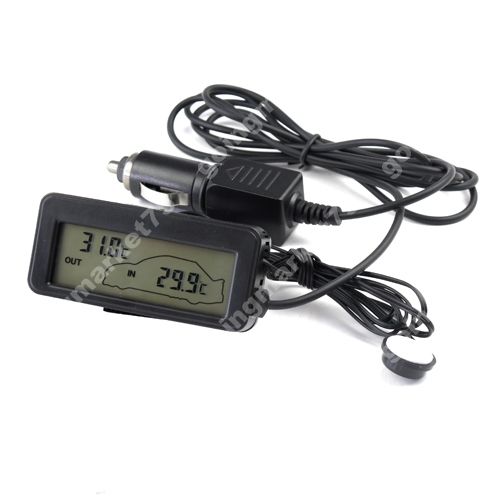 LCD Digital Inside Outside 12/24V Auto Car Thermometer Temperature 