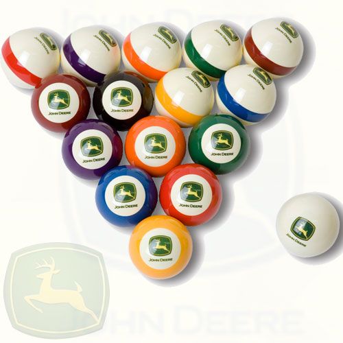 JOHN DEERE POOL BALL SET JOHN DEERE BILLIARD BALLS  