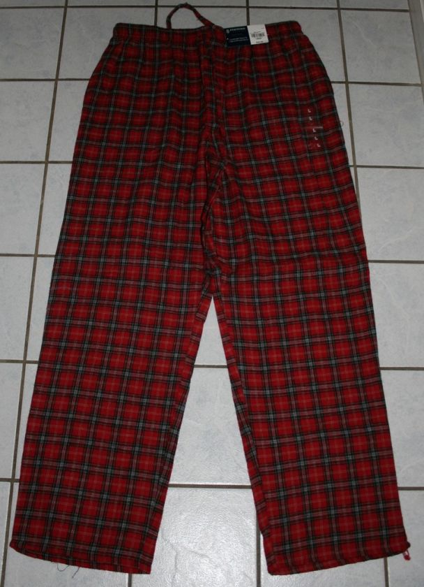 NWT Mens $25 Stafford Red Scotch Plaid Lounge Pants  