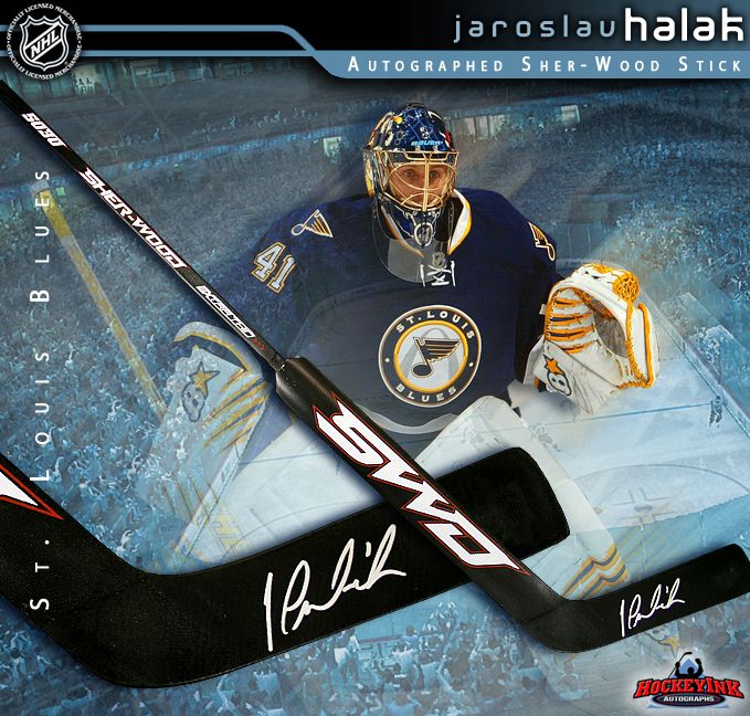 JAROSLAV HALAK Signed Sher Wood Goalie Stick  