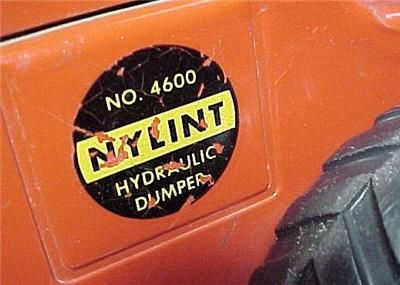   Hydraulic Dumper 1961 #4600 Construction Toy Pressed Steel Vintage