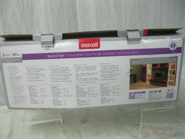 Maxell SSB 1 Maxsound Soundbar Tabletop Speaker w/Built in Subwoofer 