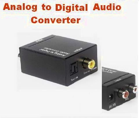 Analog to Digital Audio Converter COAX OPTICAL TOSLINK  