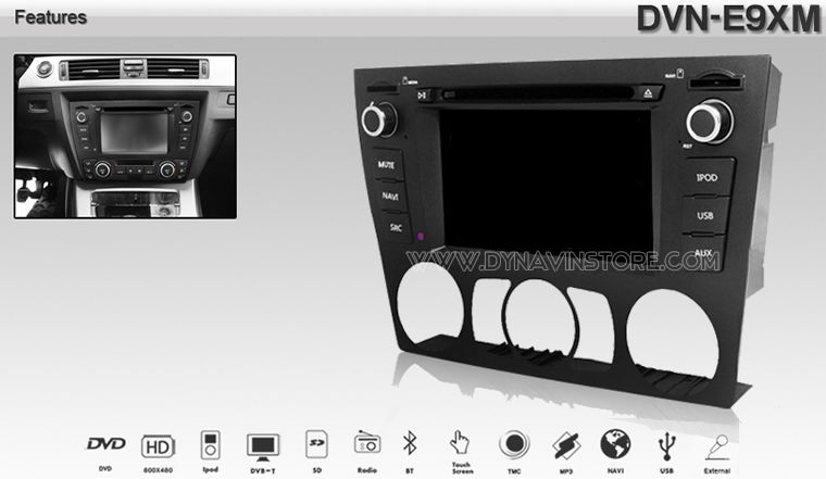   DVN E9XM D95 BMW E90 3 Series CIC/CCC/iDrive Style Navigation  