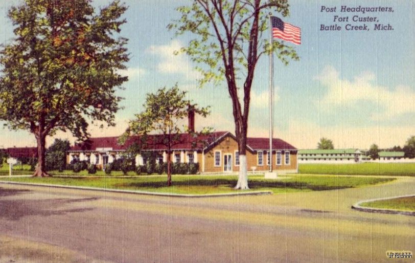 FORT CUSTER HEADQUARTERS BATTLE CREEK,MI 1942  