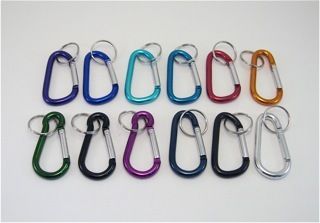 Small 2 Climber Clip Carabiner Key Chain 12 pack  