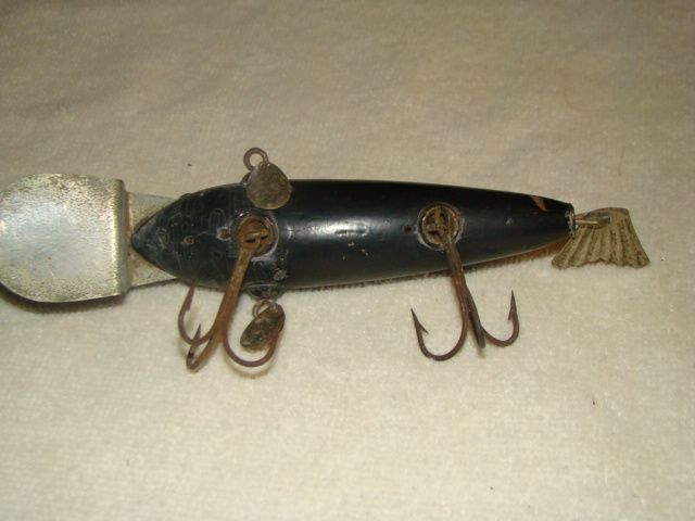 Vintage Unidentified Glass Eye Wood Lure **PROTOTYPE Creek Chub?????