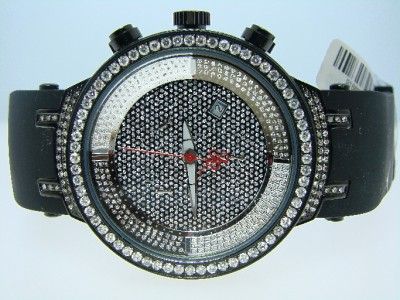 JOE RODEO/JOJO MASTER BLACK 1 ROW DIAMOND WATCH 4.85 CT  