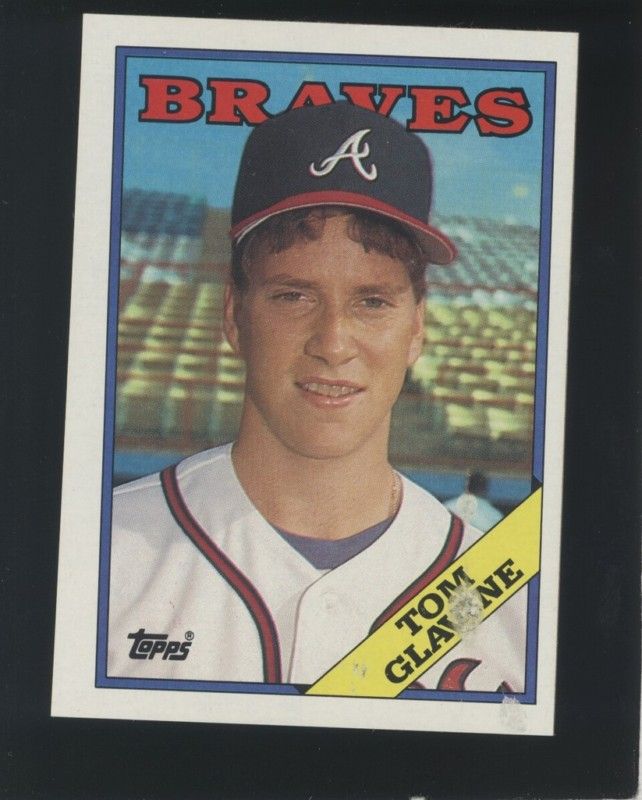 R02863 1988 Topps #779 TOM GLAVINE Rc ERROR Print smear Braves  