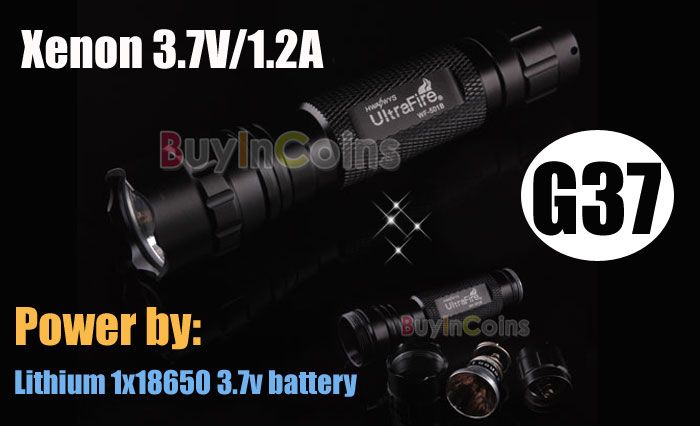 UltraFire WF 501B G37 3.7V 18650 Xenon Flashlight Lamp  