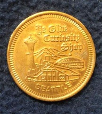 Olde Curiosity Shop   Seattle   Space Needle Token  