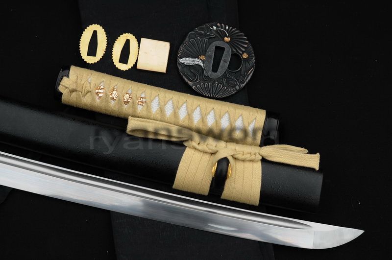 Hand forged Japanese Samurai Katana Wakizashi sword Carbon Steel 