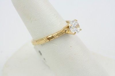 Lindenwold Costume Jewelry 14KT Gold EP CZ Ring Sz 9  