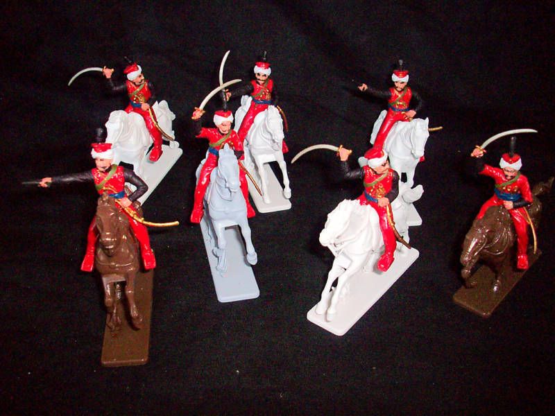 Napoleonic Mameluke Cavalry Hand Painted 1/32 7 figures  