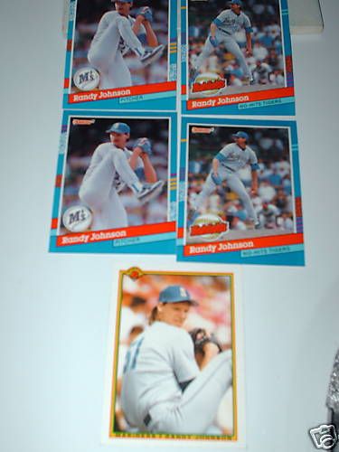 RANDY JOHNSON DONRUSS,BOWMAN 5 CARDS TOTAL 1989 1990  