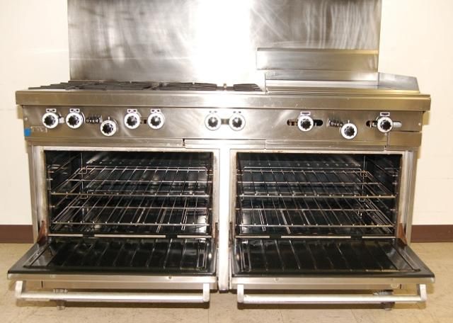 Garland 60 Gas Range, 6 Burner, 24 Griddle, 2 Ovens  