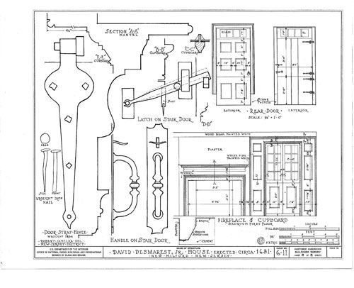   Dutch Colonial farmbouse, architectural plans, blueprints  