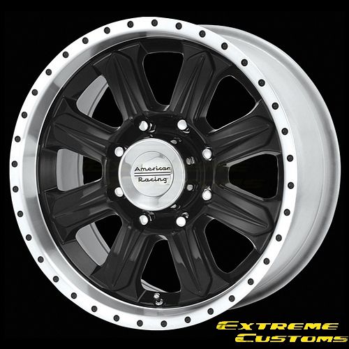   American Racing AR321 Fuel Gloss Black Machined 5 6 8 Lug Wheels Rims