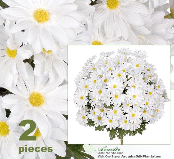 144 Artificial White Daisy Flowers Silk Plants 951WH  