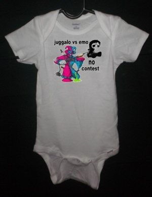 Cute Baby Onesie, Juggalo Vs Emo, Infant Clothing1056  