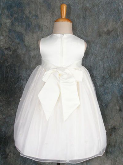 106 Ivory Flower girl first holy communion dress SZ 7  