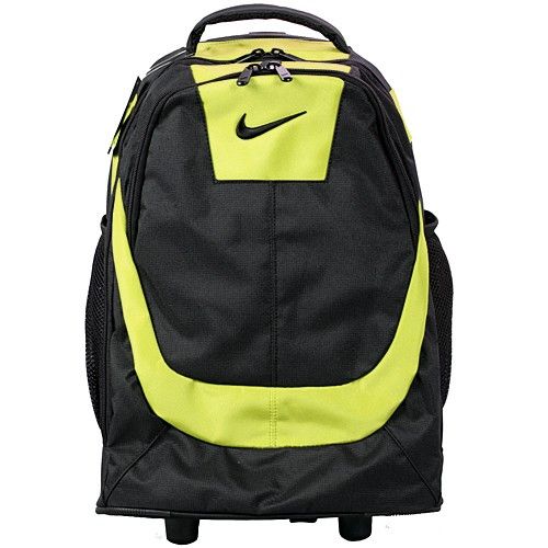 NIKE F09 NAN ROLLING BACKPACK black green laptop SZ ONE  