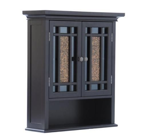 New Windsor Bathroom Wall Cabinet w/ 2 Doors & 1 Shelf   Espresso 