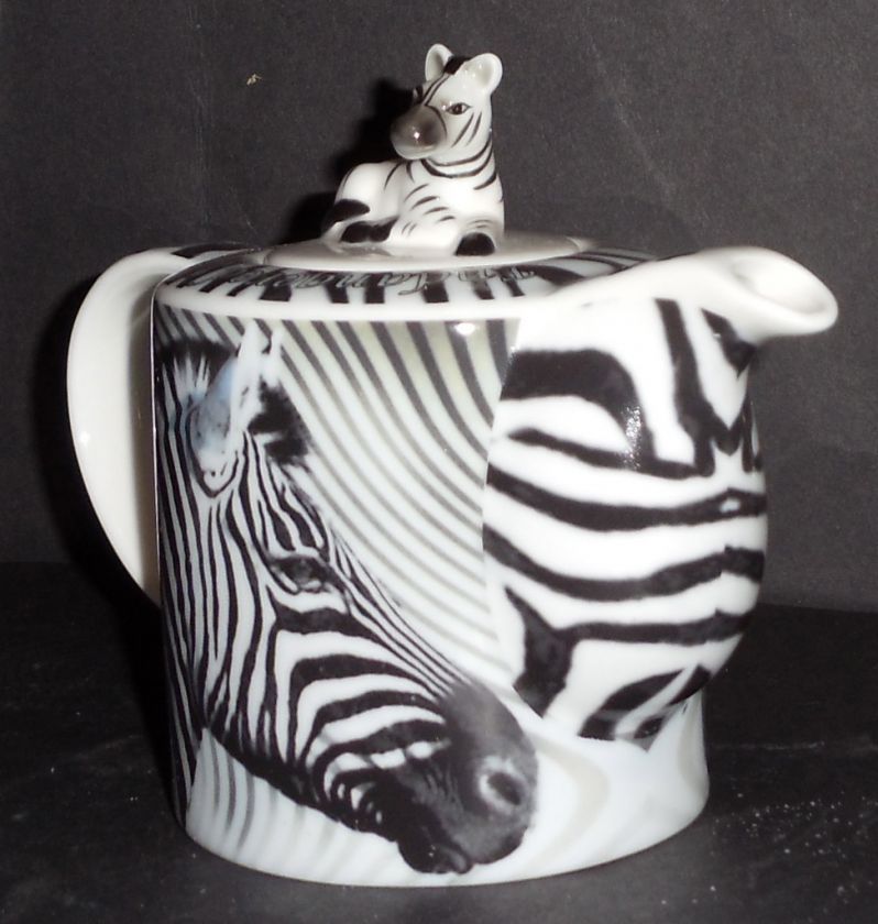 Paul Cardew Endangered Species ~ Zebra Teapot ~  ~ NEW 