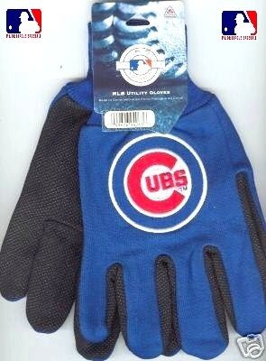 Chicago CUBS Grip GLOVES Embroidered Logo New M LG  