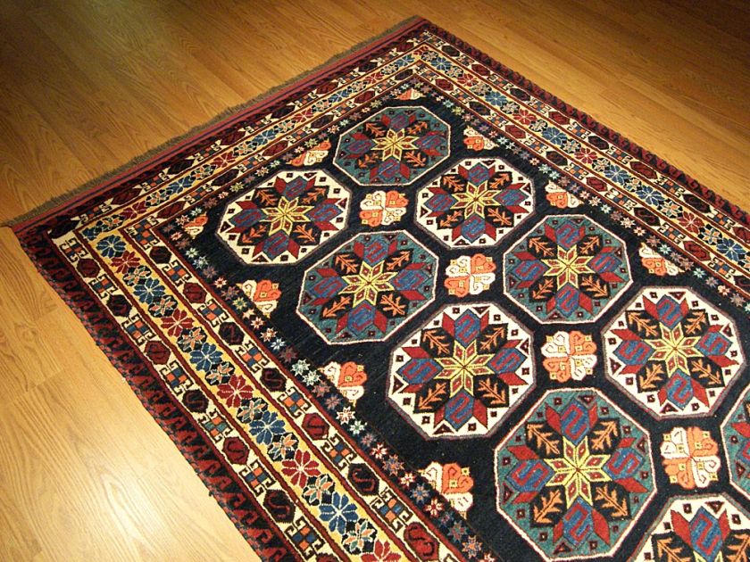 5x7 Handmade Veggie Dye Wool Fine Afghan Kazak Area Rug  