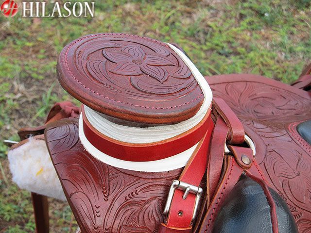 WD668 HILASON BIG KING WESTERN WADE RANCH ROPING SADDLE 16  