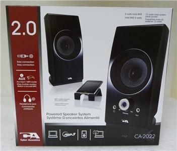 New Cyber Acoustics CA 2022 2.0 Studio Speaker System  