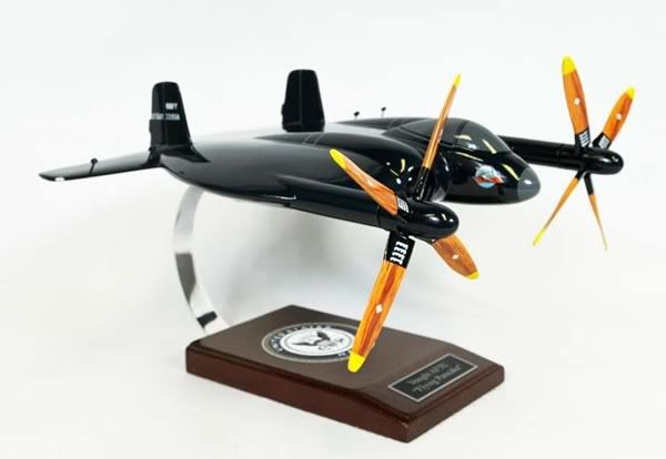   DESK TOP DISPLAY MODEL AIRPLANE WITH WALNUT AND METAL STAND AND