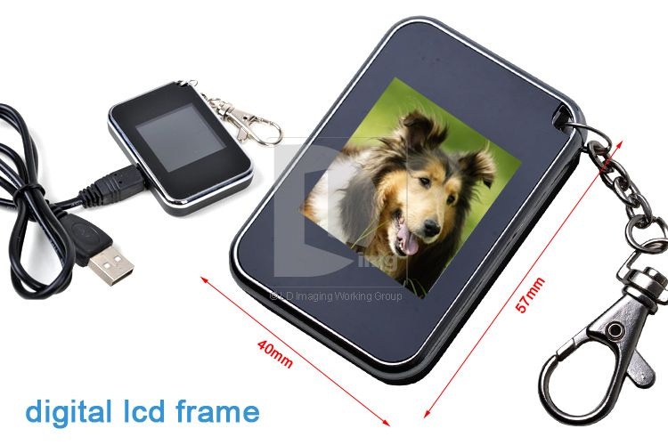 Mini 1.5 LCD Digital Photo Picture Frame Album USB Keychain Keyring 