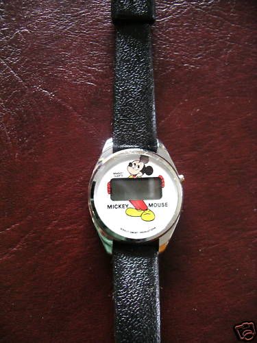 1980s MICKEY MOUSE DISNEY JEWELRY QUARTZ WATCH  