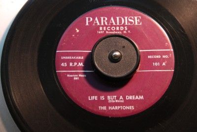 Doo Wop THE HARPTONES Lie is But a Dream PARADISE 101  