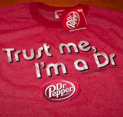 DR. PEPPER SODA IM A DOCTOR T Shirt MEDIUM NEW  