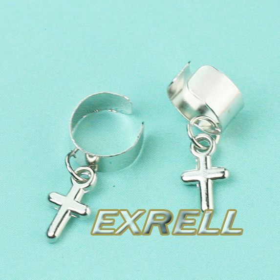   Cross Pendant Ear Bone Clip Cuff Earring XMAS Christmas Gift  