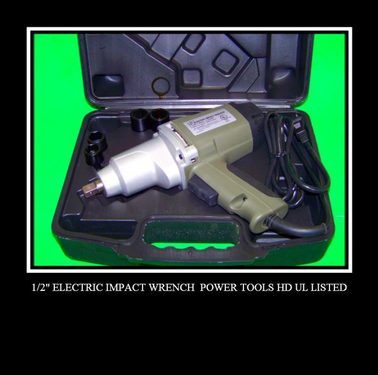 NEW 1/2 Electric Impact Wrench Tools HD UL Listed  