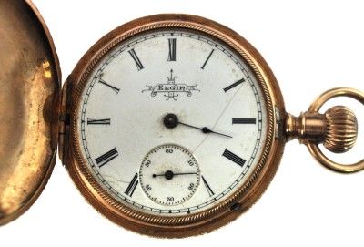 1888 Elgin Pocket Watch Multi Tone 14K Solid Gold Solidarity Hunters 